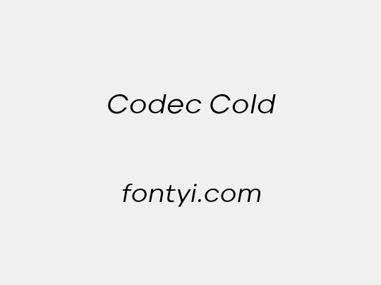 Codec Cold