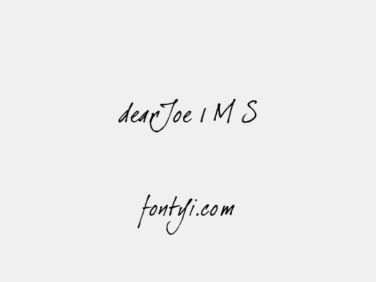 dearJoe 1 M&S