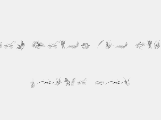 Penmanship Birds and Ornaments Free