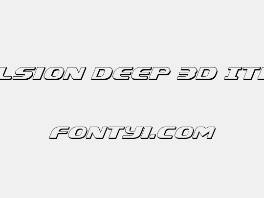 Xcelsion Deep 3D Italic