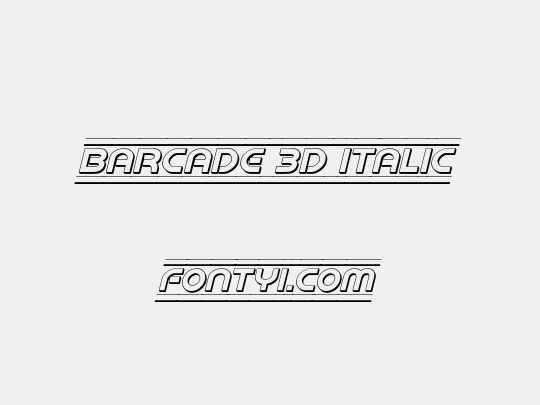 Barcade 3D Italic