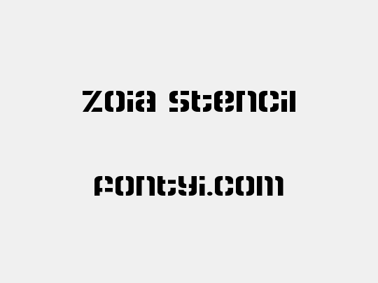 Zoia Stencil