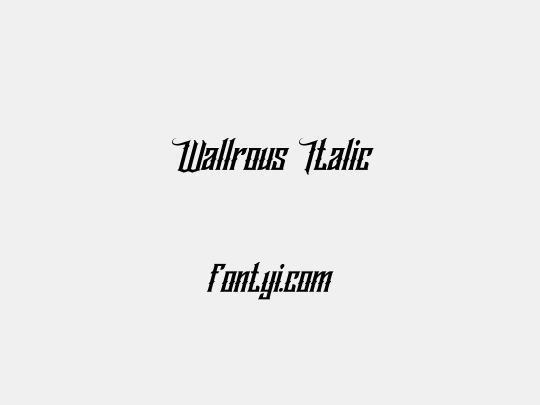 Wallrous Italic