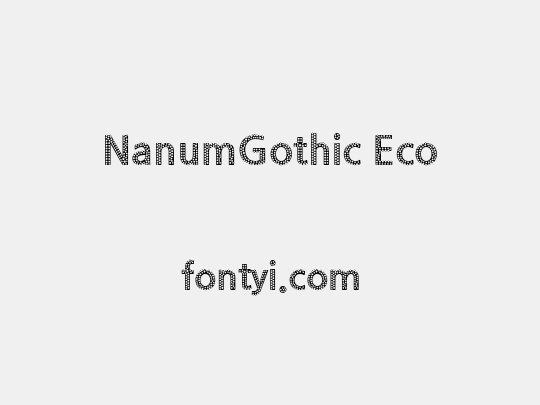 NanumGothic Eco