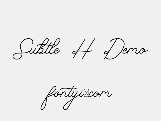 Subtle H Demo
