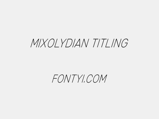 Mixolydian Titling