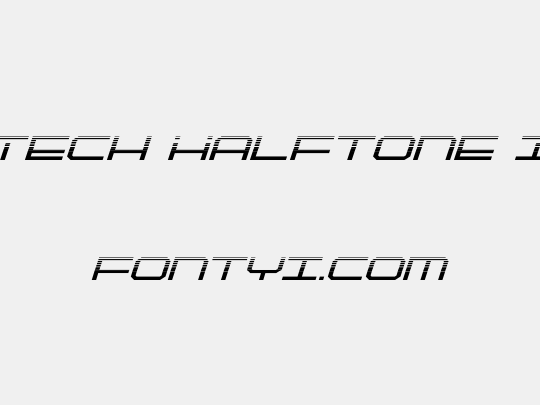 QuickTech Halftone Italic