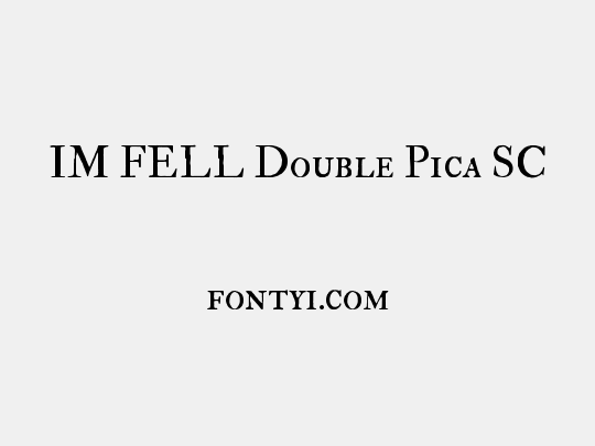 IM FELL Double Pica SC