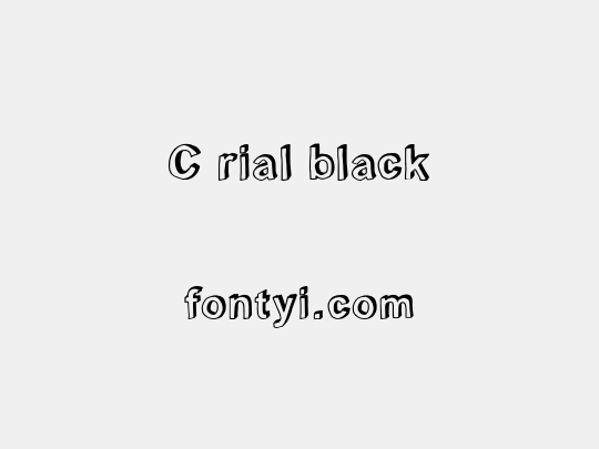 C rial black
