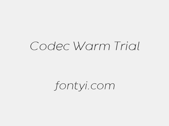 Codec Warm Trial