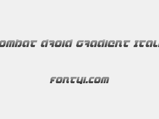 Combat Droid Gradient Italic