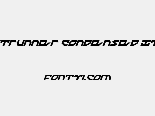Nightrunner Condensed Italic