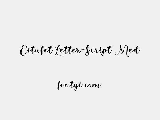 Estafet Letter Script Med
