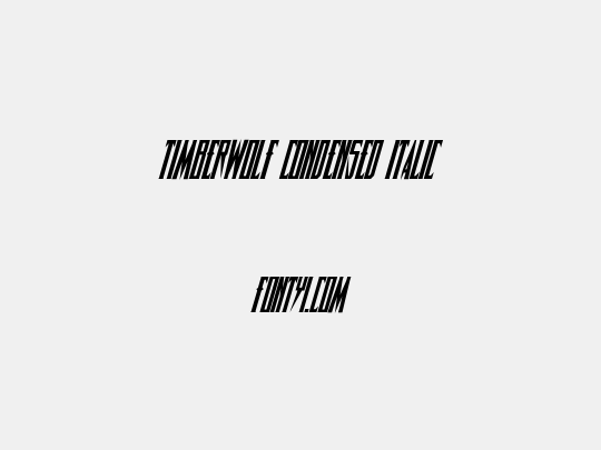 Timberwolf Condensed Italic