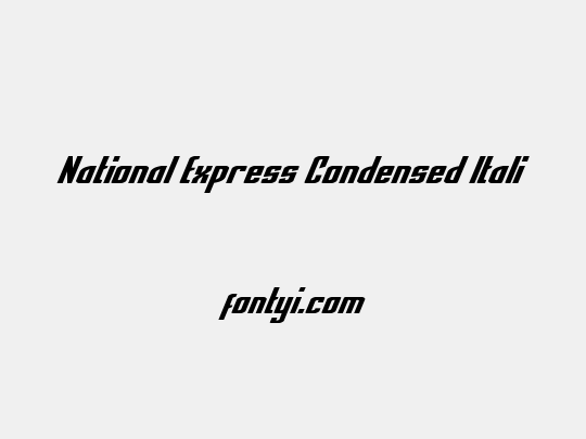 National Express Condensed Italic