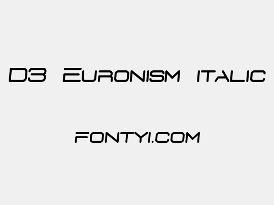 D3 Euronism italic