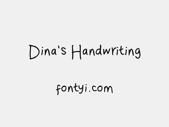 Dina's Handwriting