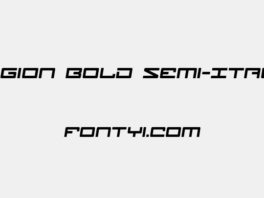 Legion Bold Semi-Italic