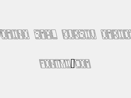 Domino smal kursiv omrids