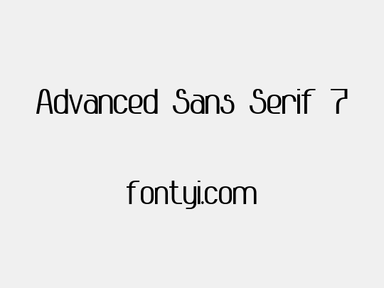 Advanced Sans Serif 7