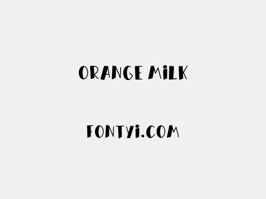 Orange Milk