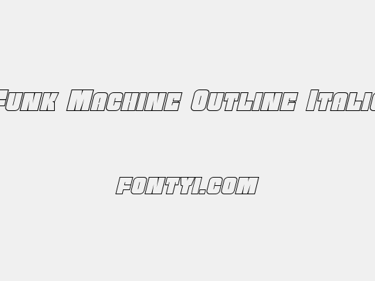 Funk Machine Outline Italic