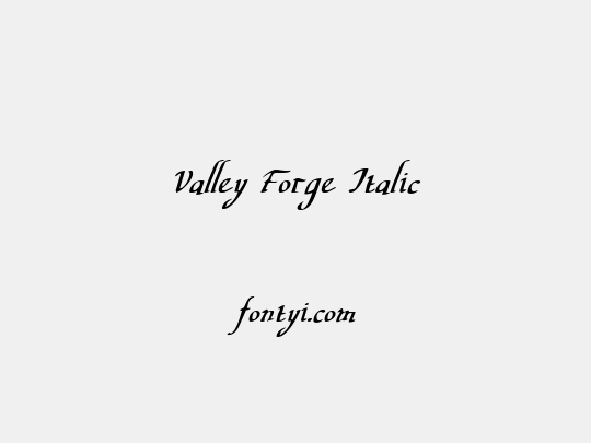 Valley Forge Italic