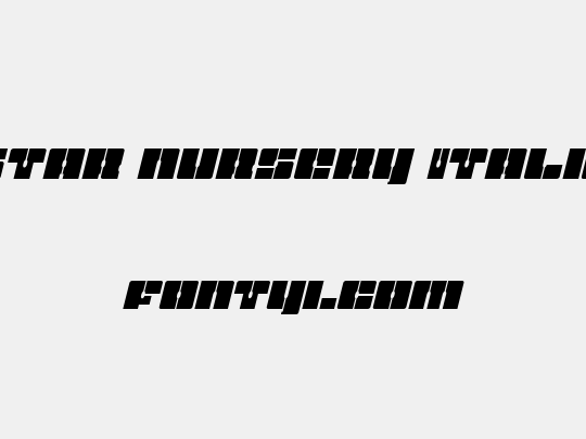 Star Nursery Italic