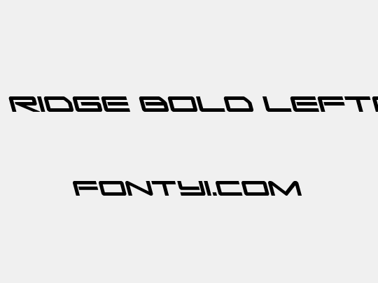 Sky Ridge Bold Leftalic