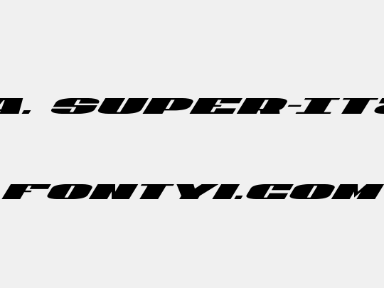 U.S.A. Super-Italic