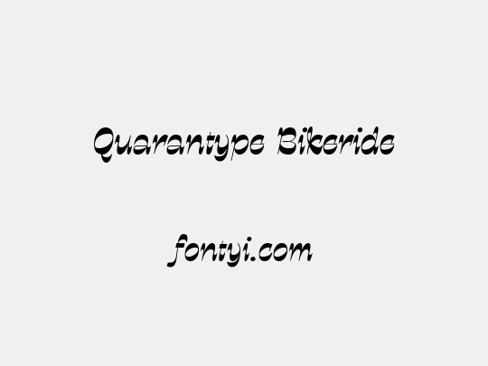 Quarantype Bikeride