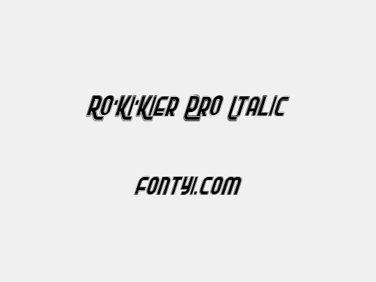 Ro'Ki'Kier Pro Italic