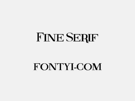 Fine Serif