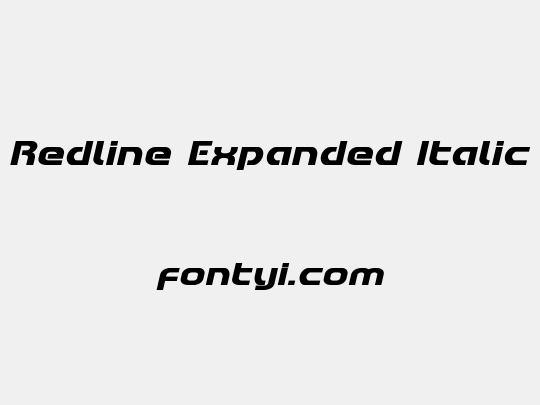Redline Expanded Italic