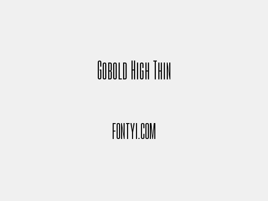 Gobold High Thin