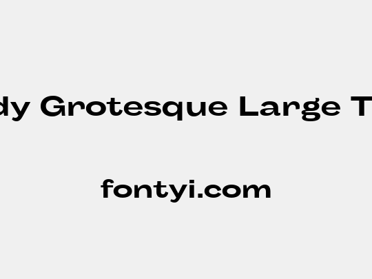 Body Grotesque Large Trial