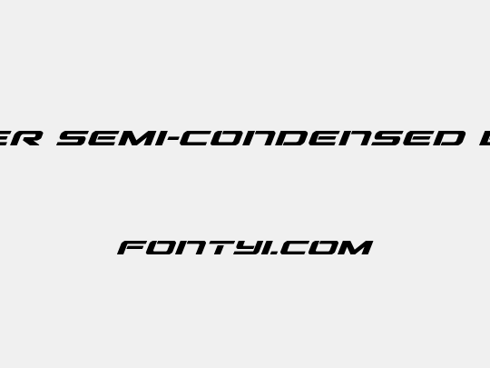 Outrider Semi-Condensed Bold It