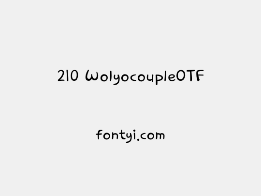 210 WolyocoupleOTF