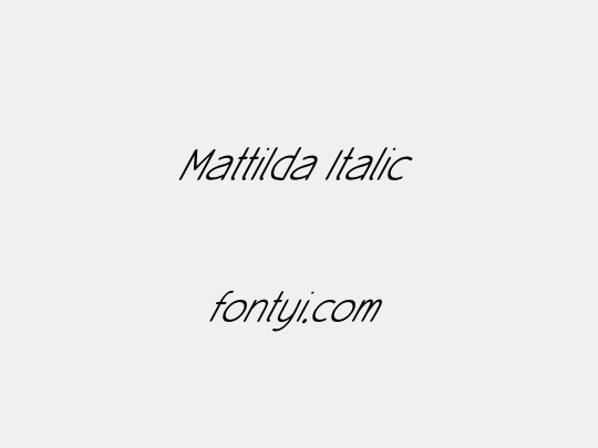 Mattilda Italic