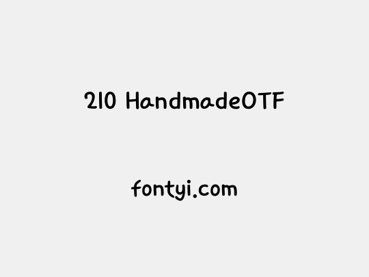 210 HandmadeOTF