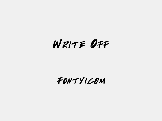 Write Off