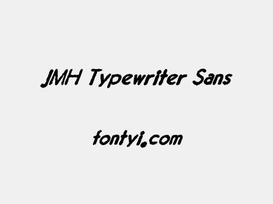 JMH Typewriter Sans