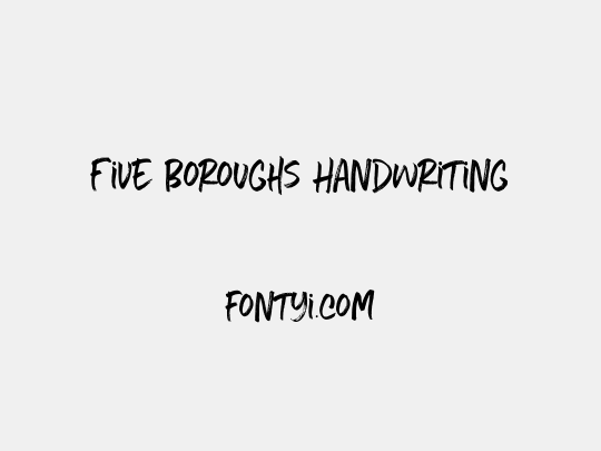 Five Boroughs Handwriting