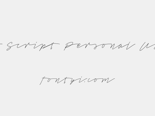 Tamoro Script Personal Use Only