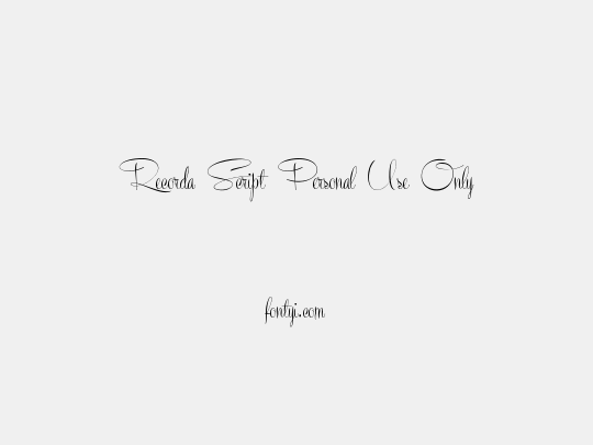 Recorda Script Personal Use Only