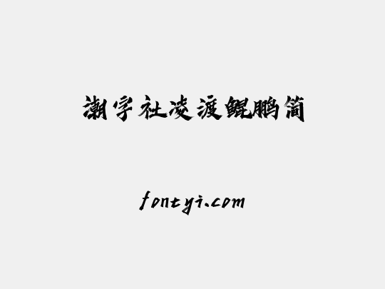潮字社凌渡鲲鹏简