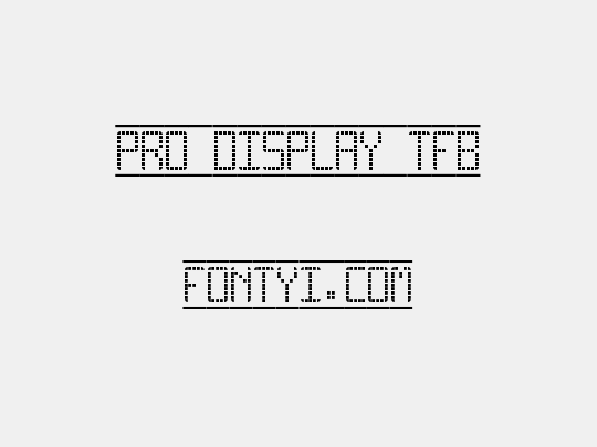 Pro Display tfb