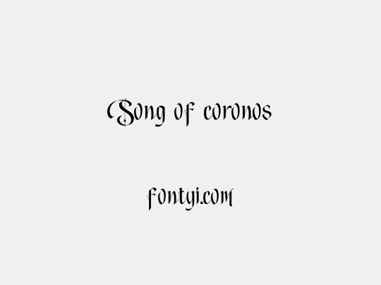 Song of coronos