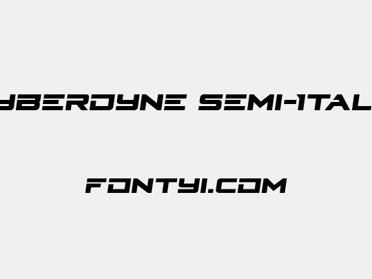 Cyberdyne Semi-Italic