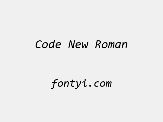 Code New Roman